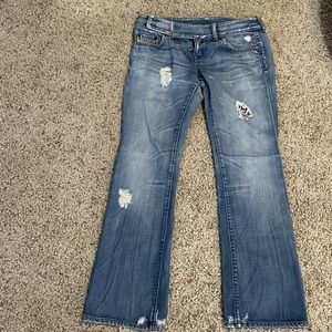 Loved these. Diesel, distressed heavier denim